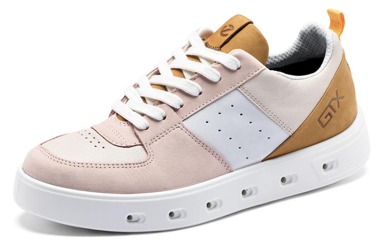 (W) ECCO Leather Round-Toe Lace-Up Mid-Top Sneaker 'Nude Pink' 圖 2