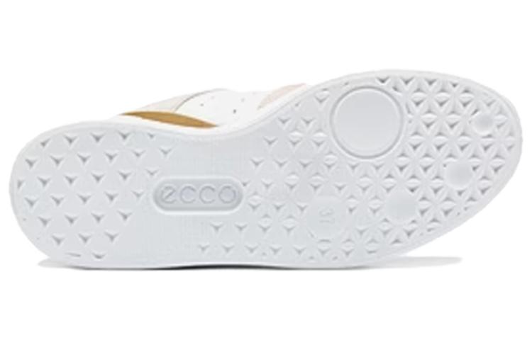 (W) ECCO Leather Round-Toe Lace-Up Mid-Top Sneaker 'Tan Yellow' 圖 4