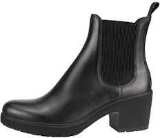 (Women) ECCO Leather Round-Toe Slip-On High-Top Chelsea Boots 'Black' 22221301001 (Women) ECCO Leather Round-Toe Slip-On High-Top Chelsea Boots 'Black' 22221301001