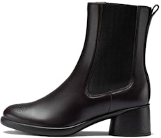(Women) ECCO Leather Round Toe Chelsea Boots 'Coffee' 22243301072 (Women) ECCO Leather Round Toe Chelsea Boots 'Coffee' 22243301072