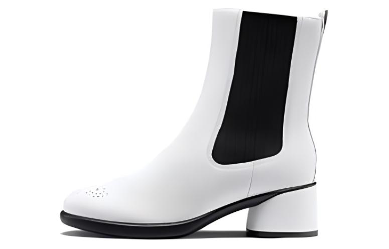 Buy (W) ECCO Sepatu Boots Chelsea Kulit Putih Model Round Toe 22243301002