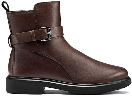 (Women) ECCO Leather Round Toe Flat Heel Short Martin Boots 'Black/Terracotta' 22201301667 Order (Women) ECCO Leather Round Toe Flat Heel Short Martin Boots 'Black/Terracotta' 22201301667