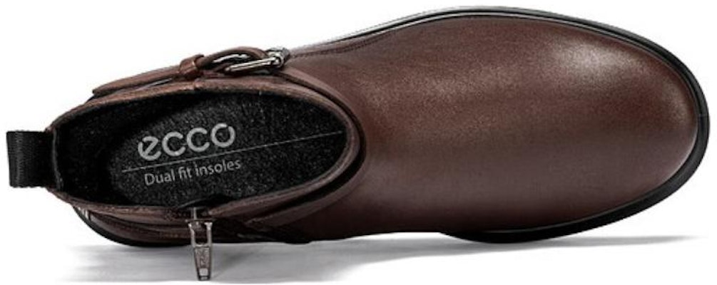 (Women) ECCO Leather Round Toe Flat Heel Short Martin Boots 'Black/Terracotta' 22201301667 Shop (Women) ECCO Leather Round Toe Flat Heel Short Martin Boots 'Black/Terracotta' 22201301667