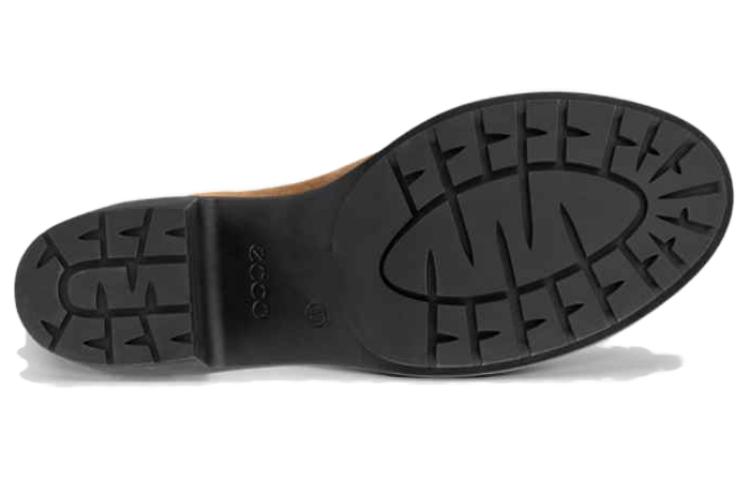 (W) ECCO Leather Round Toe High-Top Chelsea Boots 'Khaki' 圖 4