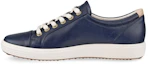 Buy (W) ECCO Zapatos de Cuero Punta Redonda Azul Marino Bajo con Cordones 43000311038