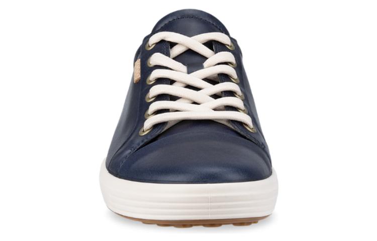 (W) ECCO Leather Round Toe Lace-up Low Top 'Deep Navy' 圖 5