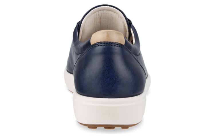(W) ECCO Leather Round Toe Lace-up Low Top 'Deep Navy' 圖 6