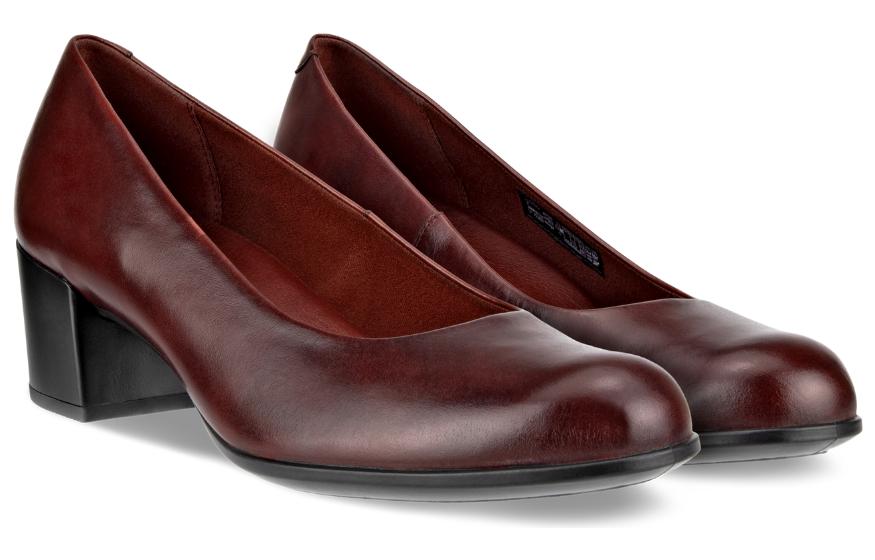 (W) ECCO Leather Round Toe Slip-On 'Burgundy' 圖 2