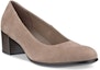 Order (Women) ECCO Leather Round Toe Slip-On 'Grey Block Heel' 20990302674