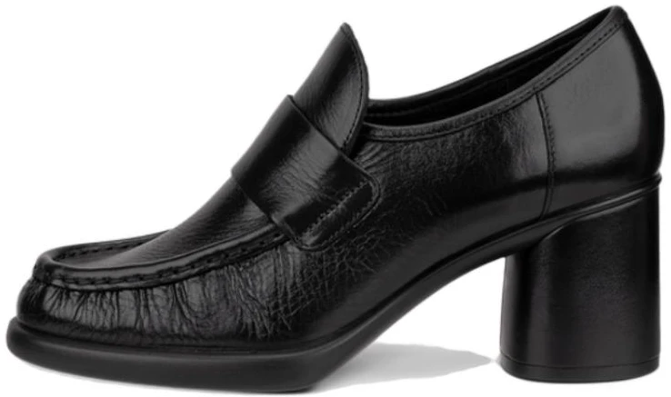 women-ecco-leather-round-toe-slip-on-chunky-heel-5-5cm-black-22267301001
