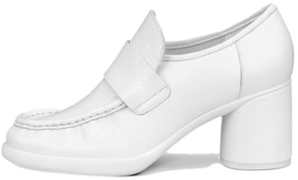 (Women) ECCO Leather Round Toe Slip-On Chunky Heel 'White' 22267301002 (Women) ECCO Leather Round Toe Slip-On Chunky Heel 'White' 22267301002