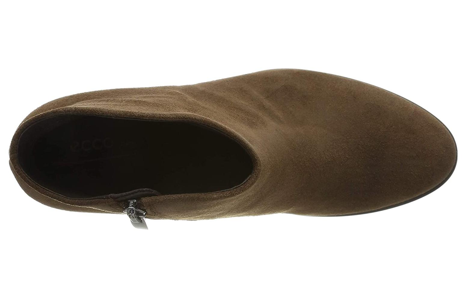 (W) ECCO Leather Side Zip Short Boots 'Cappuccino' 圖 3