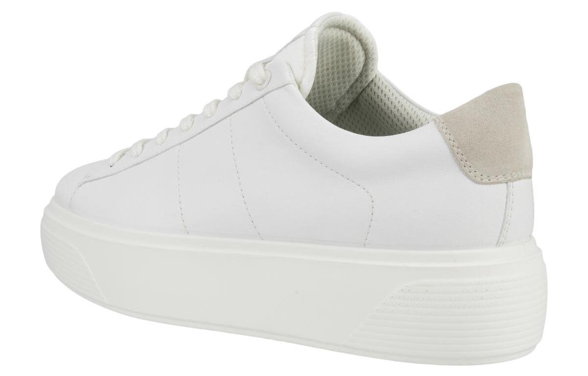 (W) ECCO Leather Simple CMFT Sneakers 'White Low-Top' 圖 4