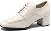 Buy (W) (女性用)ECCO レザーシンプルスクエアトゥ英国チャンキーヒール「ベージュ」 29072301378