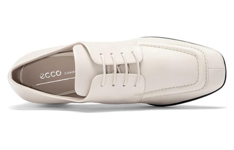 Lookbook (W) （女性用）ECCO レザーシンプルスクエアトゥ英国チャンキーヒール「ベージュ」 29072301378