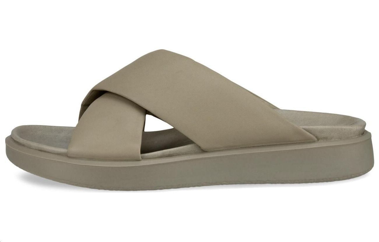 (W) ECCO Leather Slide 'Versatile Simplicity Green'