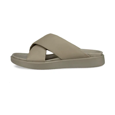 (W) ECCO Leather Slide 'Versatile Simplicity Green'
