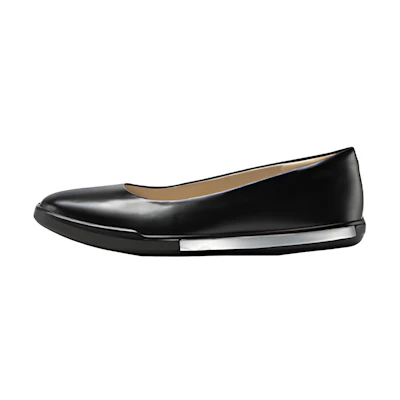(W) ECCO Leather Slip-On 'Black Casual'