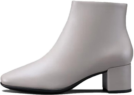 (Women) ECCO Leather Square-Toe Chunky Heel Ankle Boots 'Grey Pink' 29063301386 Buy (Women) ECCO Leather Square-Toe Chunky Heel Ankle Boots 'Grey Pink' 29063301386