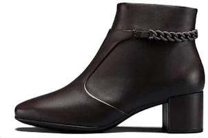 (Women) ECCO Leather Square Toe Zip Ankle Boots 'Coffee Brown' 29093301072 (Women) ECCO Leather Square Toe Zip Ankle Boots 'Coffee Brown' 29093301072