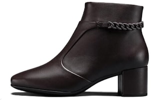(Women) ECCO Leather Square Toe Zip Ankle Boots 'Coffee Brown' 29093301072 (Women) ECCO Leather Square Toe Zip Ankle Boots 'Coffee Brown' 29093301072