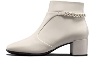 (Women) ECCO Leather Square Toe Zip Ankle Boots 'Lime' 29093301378 (Women) ECCO Leather Square Toe Zip Ankle Boots 'Lime' 29093301378
