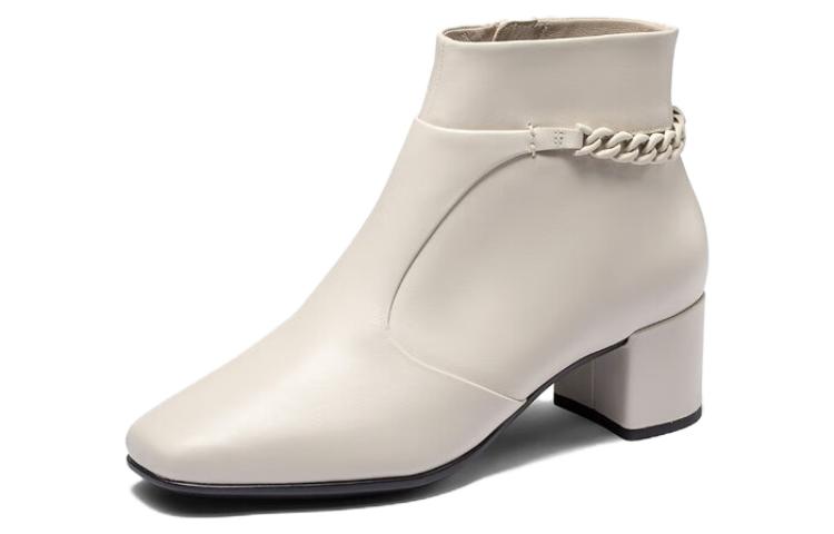 Order (W) Stivaletti ECCO in Pelle Punta Quadrata con Zip alla Caviglia ''Lime'' 29093301378