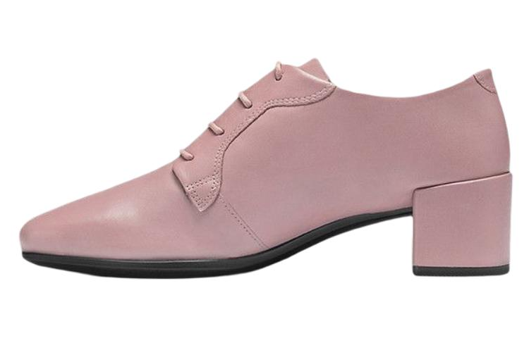 (Women) ECCO Leather Vintage Oxford 'Retro Chunky Pink Heel' 29055301702