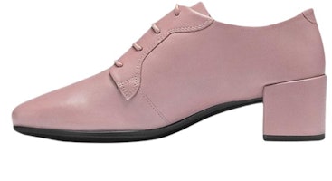 (Women) ECCO Leather Vintage Oxford 'Retro Chunky Pink Heel' 29055301702 (Women) ECCO Leather Vintage Oxford 'Retro Chunky Pink Heel' 29055301702