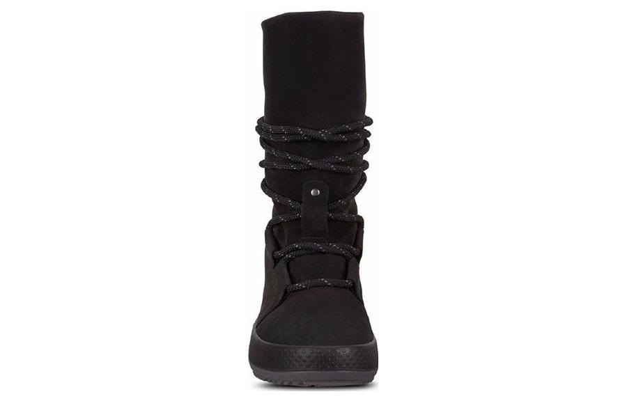 Order ecco愛步 防滑耐磨 中筒 雪地靴 女款 黑色