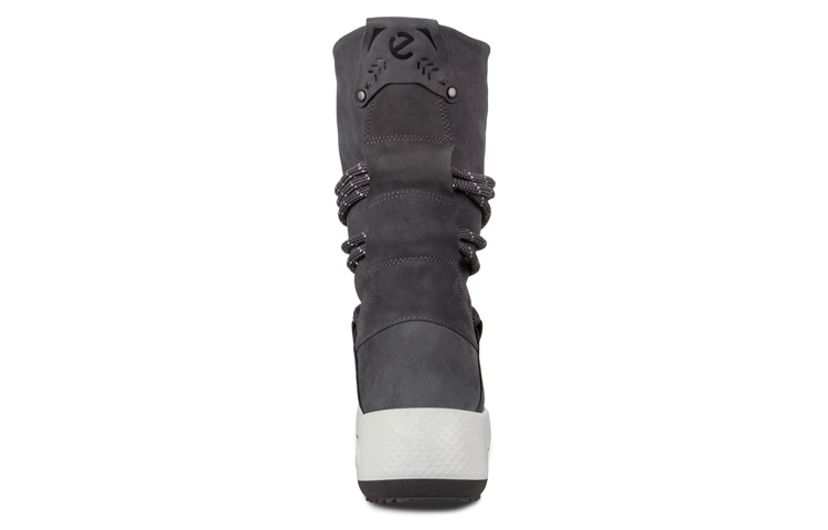 Lookbook ecco愛步 舒適保暖 中筒 雪地靴 女款 灰色