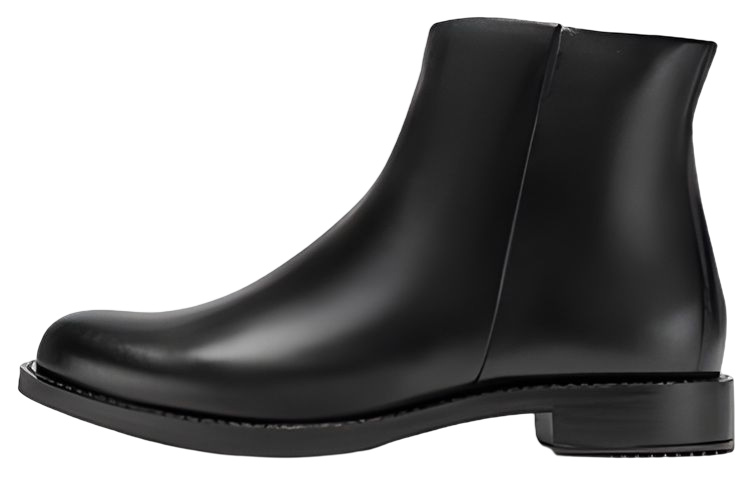 (W) ECCO Model Series Boots 'Round Toe Side Zip Black'