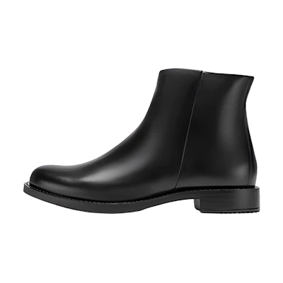 (W) ECCO Model Series Boots 'Round Toe Side Zip Black'