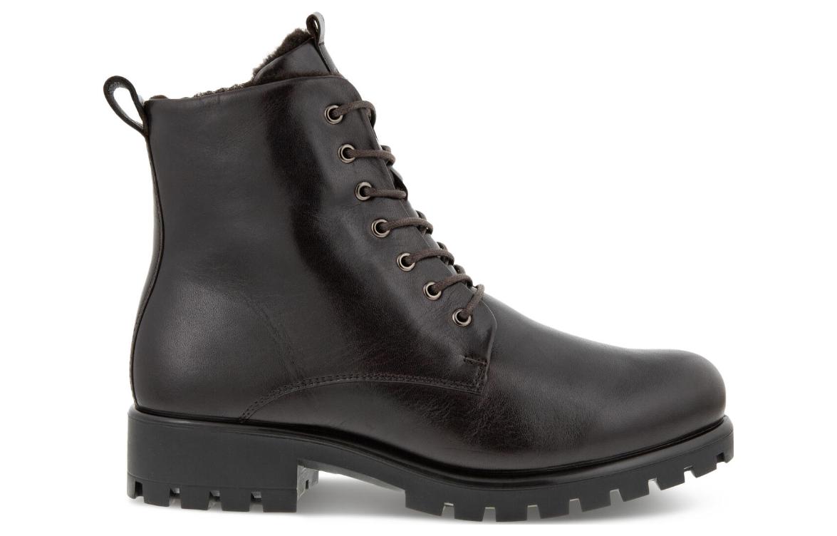 (W) ECCO Modtray 'Mocha Leather Lace-Up Warm-Lined Ankle Boot' 圖 2