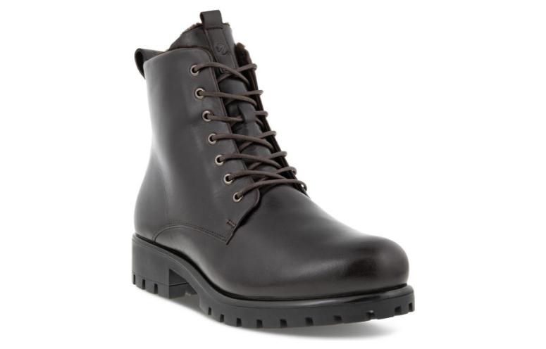 (W) ECCO Modtray 'Mocha Leather Lace-Up Warm-Lined Ankle Boot' 圖 3