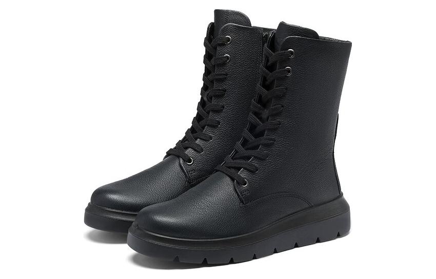 Order (W) ECCO新潮系列“黑色皮革马丁靴” 21621301001
