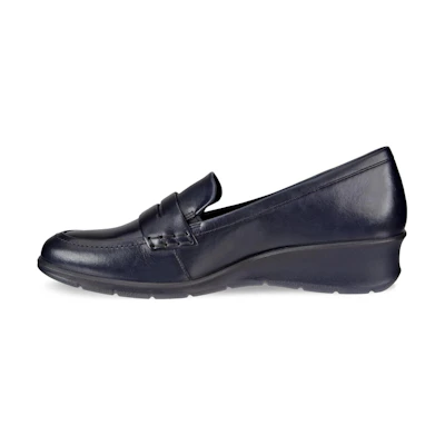 (W) ECCO Pointed Toe Slip-On Loafer 'Blue'