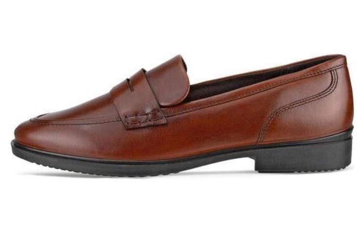 (Women) ECCO PU Slip-On 'Lightweight Outsole - Brown' 20980301053