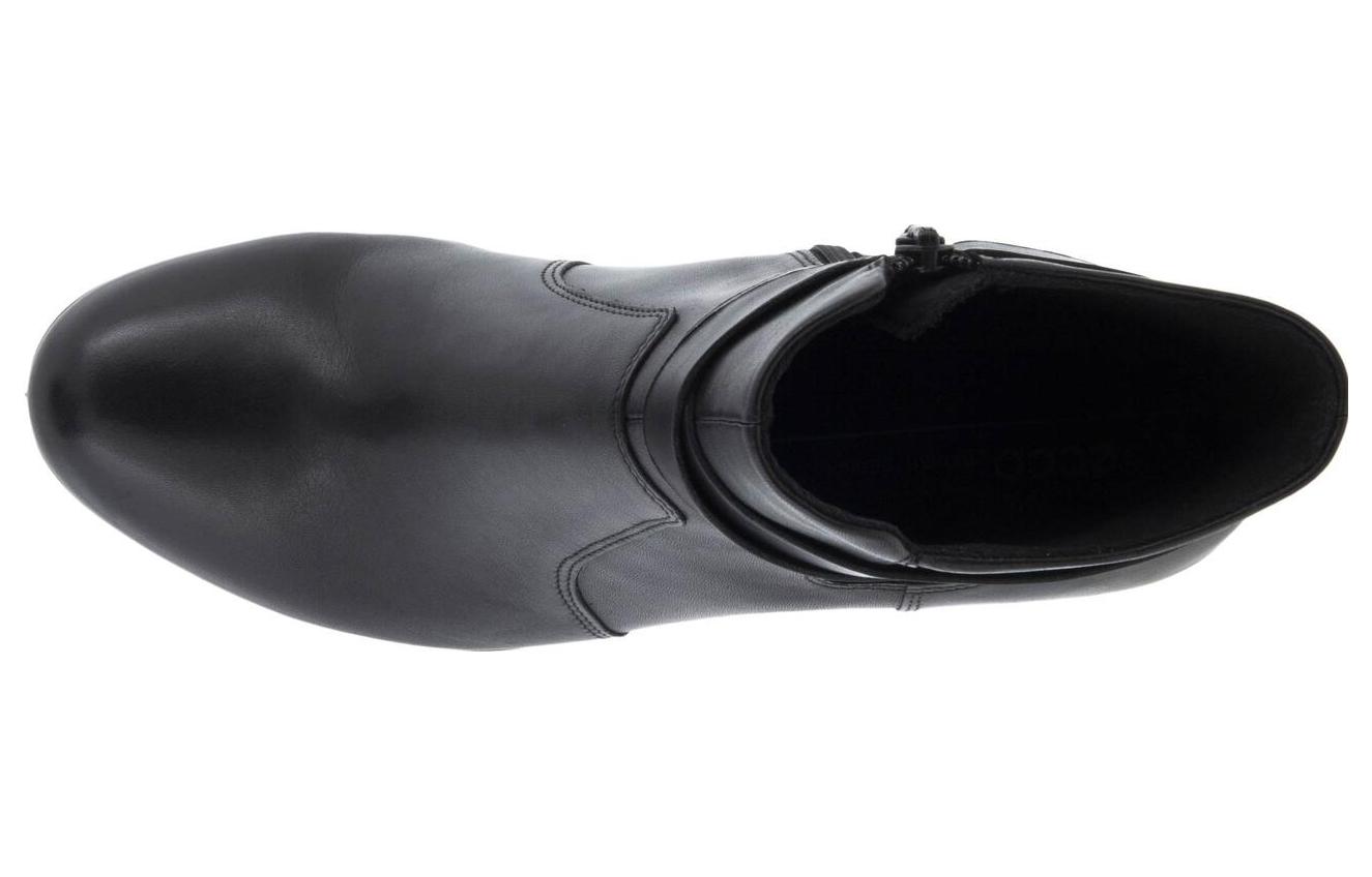 (W) ECCO Retro Block Heel Pointed Toe Ankle Boot 'Black Leather' 圖 3