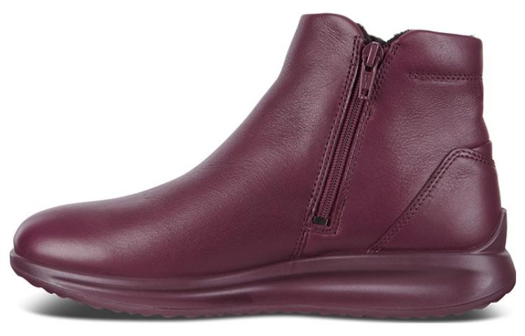 (W) ECCO Round Toe Short Boot 'Magenta'