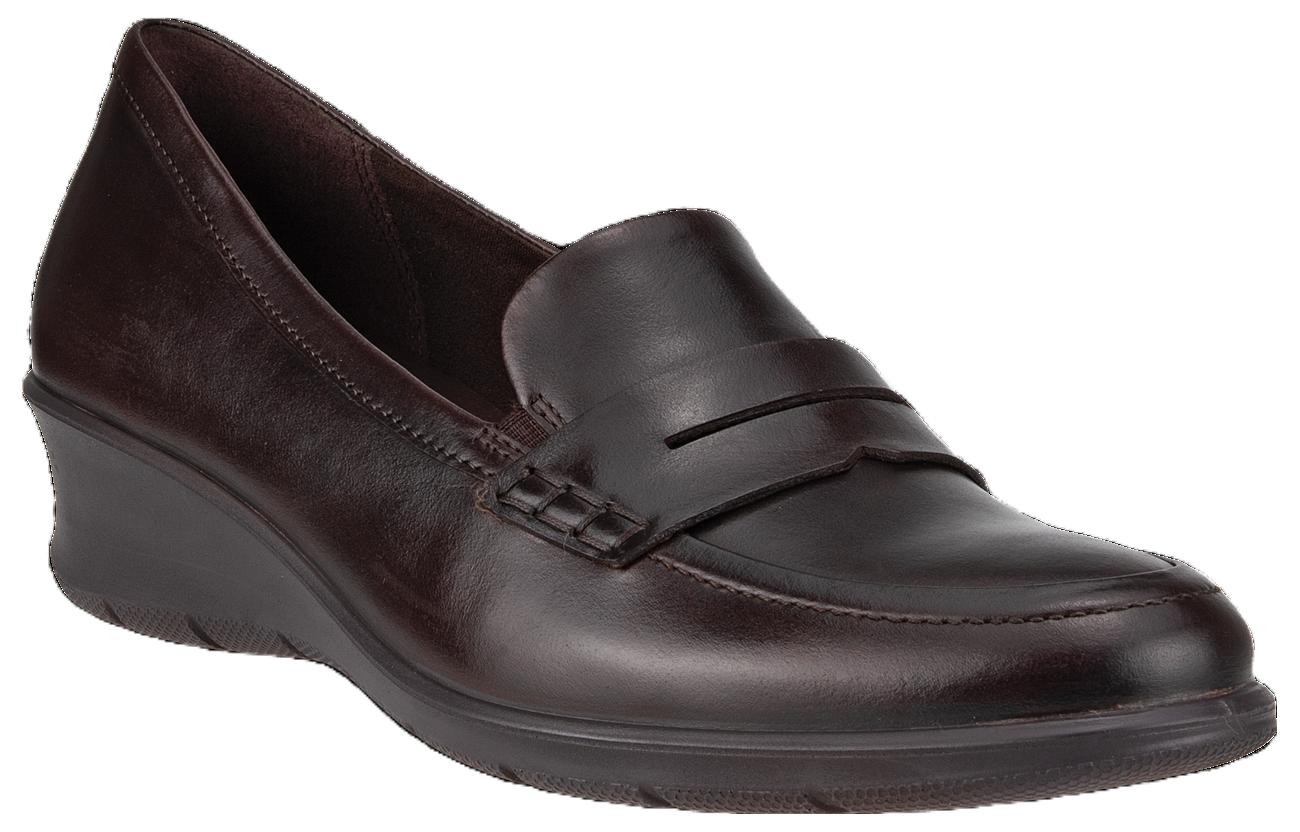 (W) ECCO Round Toe Slip-On Loafer 'Dark Brown' 圖 2