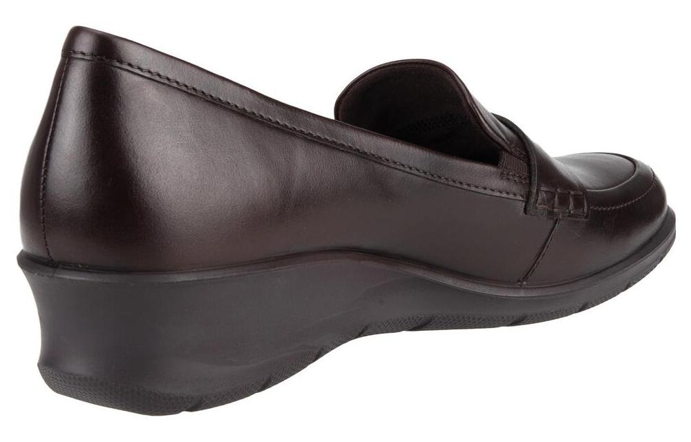(W) ECCO Round Toe Slip-On Loafer 'Dark Brown' 圖 3