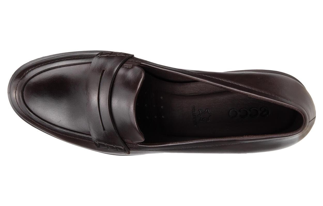 (W) ECCO Round Toe Slip-On Loafer 'Dark Brown' 圖 4
