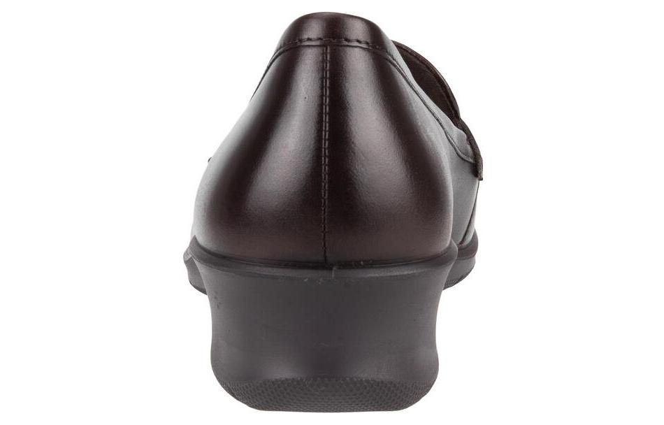 (W) ECCO Round Toe Slip-On Loafer 'Dark Brown' 圖 5