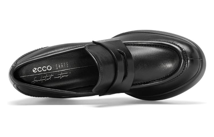 (W) ECCO Round Toe Waterproof Platform Chunky Heel 'Black' 圖 4