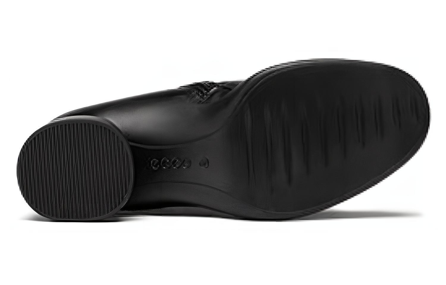 (W) ECCO Round Toe Zip Ankle Boots 'Black Leather' 圖 4