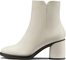 (Women) ECCO Round Toe Zip Ankle Boots 'White Leather' 22261301378 (Women) ECCO Round Toe Zip Ankle Boots 'White Leather' 22261301378