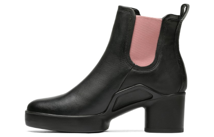 (W) ECCO Sculptured 35 Series Retro Chunky Heel Chelsea Boot 'Black'