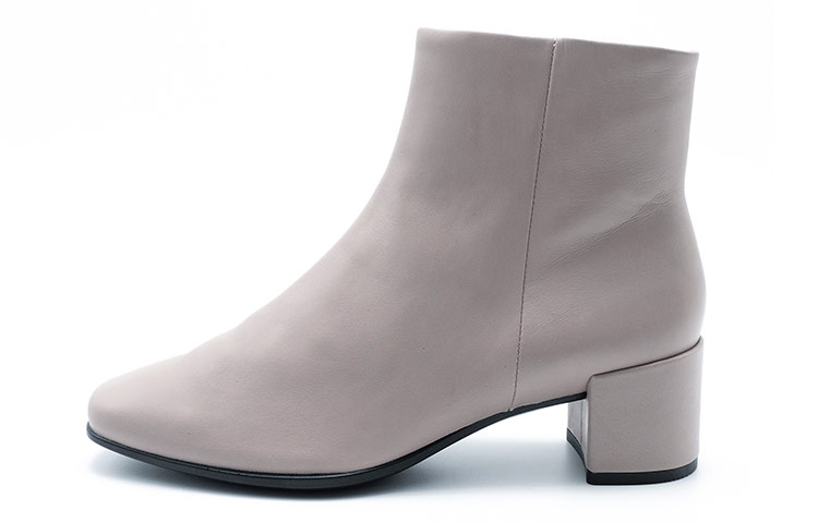 (W) ECCO Sculptured Series Retro Fashion Zip Boot 'Grey Pink'