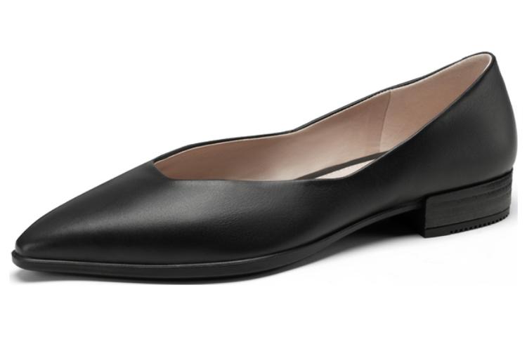 (Women) ECCO Sculptured Toe Cap Slip-On 'Black Commuter' 21420301001